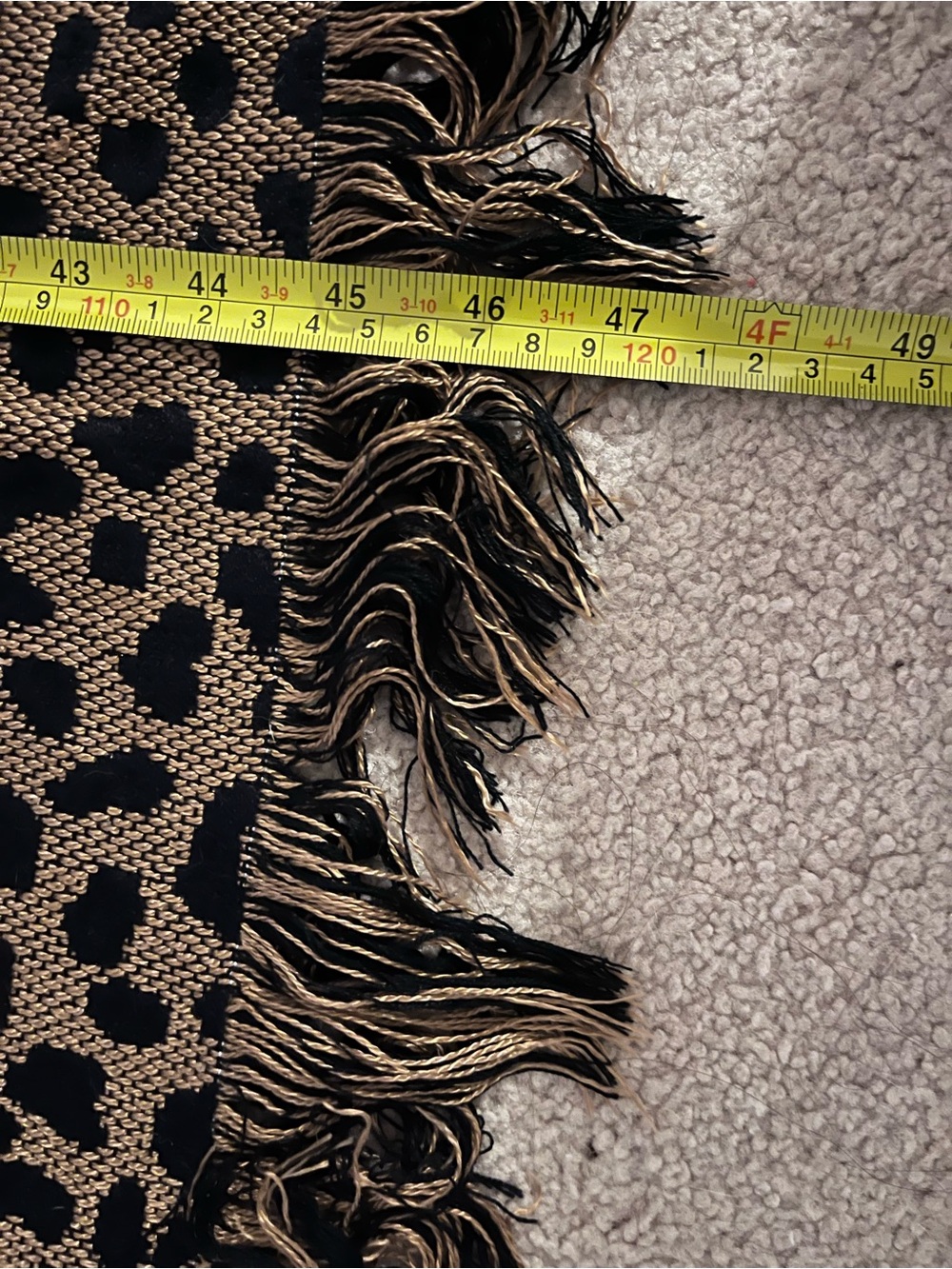 Cheetah Fringe Throw Blanket - Picture 3 of 4